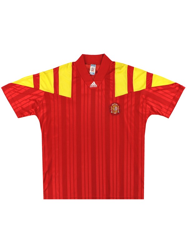 Spain home retro jersey retro jersey soccer uniform men's first football kit sports top shirt 1992-1994